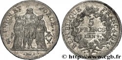 5 francs Union et Force, Union serré, avec glands intérieurs et gland extérieur 1801 Bordeaux F.288/159