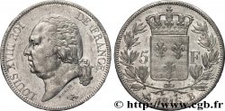 5 francs Louis XVIII, tête nue 1816 Rouen F.309/2