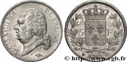 5 francs Louis XVIII, tête nue 1816 Perpignan F.309/11