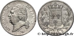 5 francs Louis XVIII, tête nue 1818 Rouen F.309/29