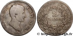 2 francs Napoléon Empereur, Calendrier révolutionnaire 1805 Lille F.251/35