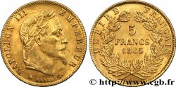 5 francs or Napoléon III, tête laurée 1865 Paris F.502/7 VZ