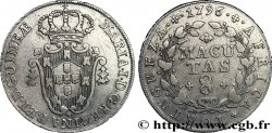 ANGOLA - MARIA I 8 macutas 1796