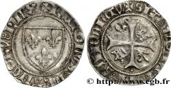 CHARLES VI LE FOU OU LE BIEN AIMÉ Blanc dit guénar 1417 Mâcon