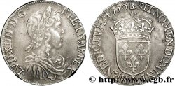 LOUIS XIV THE SUN KING Demi-écu à la mèche longue 1650 Bayonne