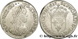 LOUIS XIV THE SUN KING Demi-écu à la mèche longue 1653 Tours