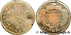 LOUIS XV THE WELL-BELOVED Seize deniers des mines de Béarn 1728 Pau