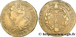 LOUIS XVI (MONARQUE CONSTITUTIONNEL) 2 sols dit au faisceau , type FRANÇOIS 1792 Bordeaux