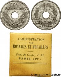 Essai de 10 centimes, État français, grand module 1941 F.141/1