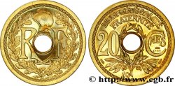 Essai de 20 centimes Lindauer, listel large n.d. F.155/1 var.