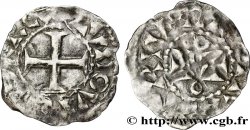 LOUIS VI LE GROS Denier, 1er type n.d. Mantes TB+