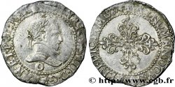HENRI III Demi-franc au col plat 1587 Riom TB+