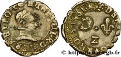 HENRY III Denier tournois, 1er type du Dauphiné 1581 Grenoble XF/AU