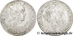 LOUIS XIV THE SUN KING Demi-écu à la mèche longue 1652 Paris
