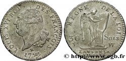 LOUIS XVI (MONARQUE CONSTITUTIONNEL) 30 sols dit au génie , type FRANÇOIS 1793 Lille