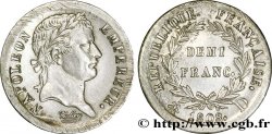 Demi-franc Napoléon Ier tête laurée, République française 1808 Lyon F.177/5