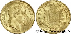 20 francs or Napoléon III, tête laurée, petit BB 1867 Strasbourg F.532/16