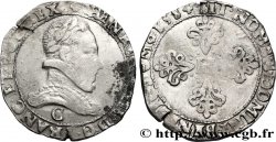 HENRI III Franc au col plat 1584 Saint-Lô