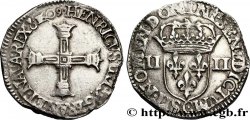 HENRI IV LE GRAND Quart d écu, croix bâtonnée et couronnée de face 1609 Saint-Lô