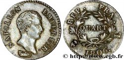 Quart (de franc) Napoléon Empereur, Calendrier grégorien 1806 Bayonne F.159/4 TTB