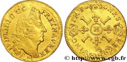LOUIS XIV LE GRAND OU LE ROI SOLEIL Louis d or aux quatre L 1693 La Rochelle