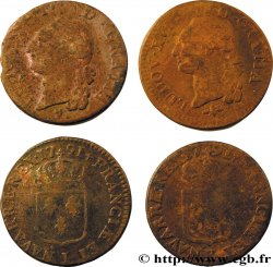 LOUIS XVI Sols dits à l écu , lot de 56 ex. + 12 deniers, 1 ex. 1791