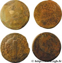 LOUIS XVI (MONARQUE CONSTITUTIONNEL) 2 sols dit au faisceau , type FRANÇOIS, lot de 19 ex. 1792 Ateliers divers