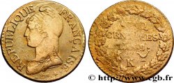 Cinq centimes Dupré, grand module 1800 Bordeaux F.115/90