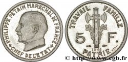 Essai de 5 francs Pétain, 2e projet de Bazor 1941  VG.5574 