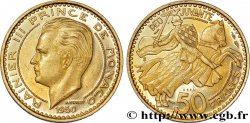 MONACO - PRINCIPAUTÉ DE MONACO - RAINIER III Essai en or de 50 francs prince Rainier III 1950 Paris