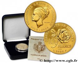 MONACO - PRINCIPAUTÉ DE MONACO - RAINIER III Essai en or de 10 francs princesse Grace de Monaco 1982 Paris