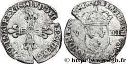 LOUIS XIV LE GRAND OU LE ROI SOLEIL Huitième d écu, 1er type 1644 Bordeaux