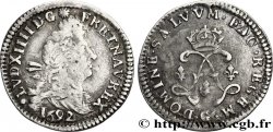 LOUIS XIV THE SUN KING Quatre sols aux deux L couronnées 1692 Poitiers