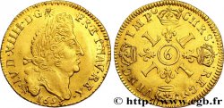 LOUIS XIV LE GRAND OU LE ROI SOLEIL Louis d or aux quatre L 1693 Rennes
