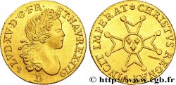 LOUIS XV DIT LE BIEN AIMÉ Demi-louis d’or à la croix de chevalier 1719 Lyon