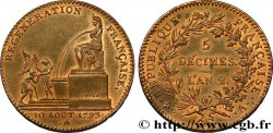 CONVENZIONE NAZIONALE 5 décimes à la fontaine d Isis 1793 Paris