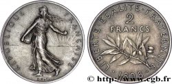 Piéfort 2 francs Semeuse, flan mat, vieil argent 1898 Paris F.266/2P
