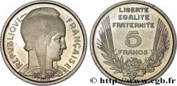 Concours de 5 francs, essai de Bazor en cupro-nickel non magnétique, poids léger 1933 Paris F.335/1 var.