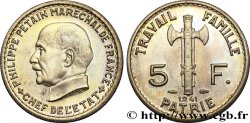 Pré-série de 5 francs Pétain, légère 1941 F.338/1 var.