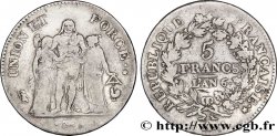 5 francs Union et Force, Union serré, avec glands intérieurs et gland extérieur 1798 Paris F.288/42 TB