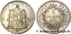Essai de frappe de la 10 francs Hercule de 1964 au type du 5 francs Hercule, tranche en relief 1873 Paris F.334/9 var. FDC