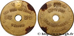 TRANSPORTS (TRAINS, BUS, TRAMWAYS, BATEAUX...) 25 Centimes - Trajet O.T.L (Omnibus Tramways de Lyon) Lyon