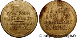 O.T.L. (La compagnie des Omnibus et Tramways de Lyon) 25 Centimes Omnibus et Tramways de Lyon Lyon