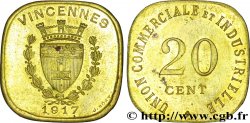 UNION COMMERCIALE ET INDUSTRIELLE ESSAI 20 Centimes Vincennes