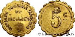 COMPAGNIE GENERALE FRANCAISE DE TRAMWAYS 5 Centimes Le Havre