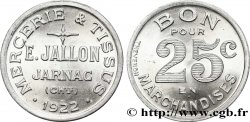 MERCERIE & TISSUS E. JALLON 25 Centimes Jarnac