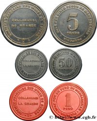 SOCIÉTÉ FRANÇAISE DES MINES DE CUIVRE 50 Centavos, 1 Peso et 5 Pesos Collahuasi - Chili