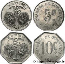CHAMBRE DE COMMERCE Lot de 2 monnaies Rouen