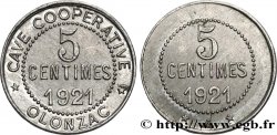 CAVE COOPERATIVE 5 Centimes Olonzac