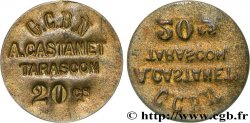 C.G.B.N, A. CASTANET 20 CENTIMES TARASCON
